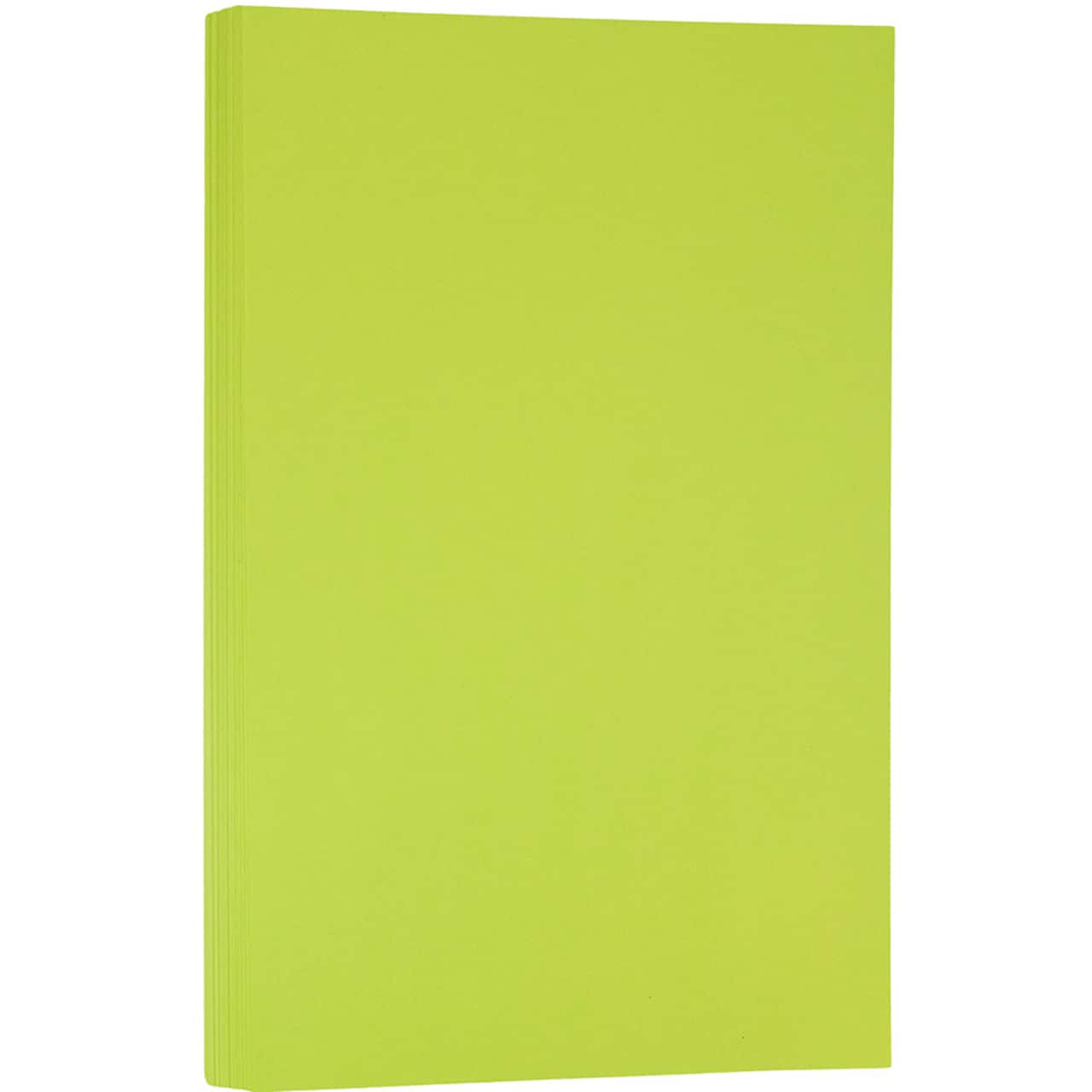 JAM Paper Ultra Bright Hue 8.5" x 14" 24lb. Recycled Colored Legal Paper, 100 Sheets